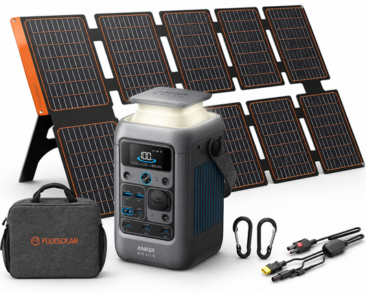 4WD Fridge Power Kit — Portable Power Station & Solar Panel