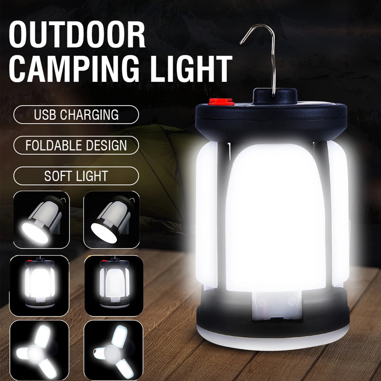 Portable Camping Light — Rechargeable LED for 4WD & Off-Grid Use